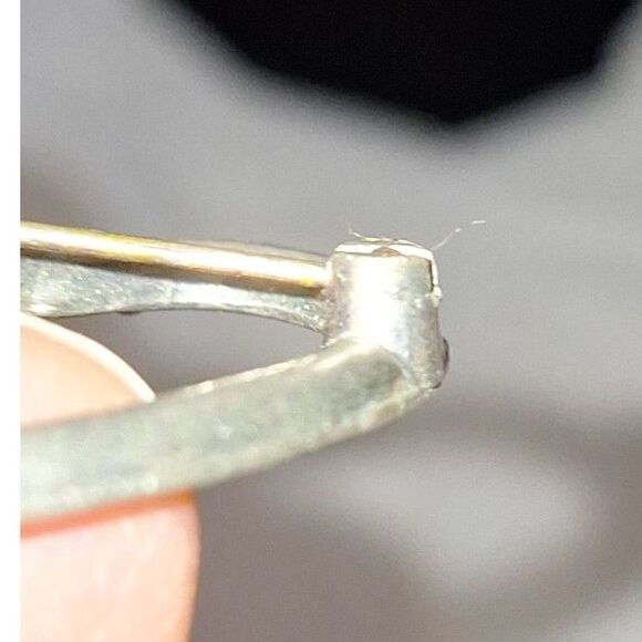 Antique Heart Shaped Pin Brooch Rhinestone Silver Tone Grandmacore Elegant - Picture 5 of 8